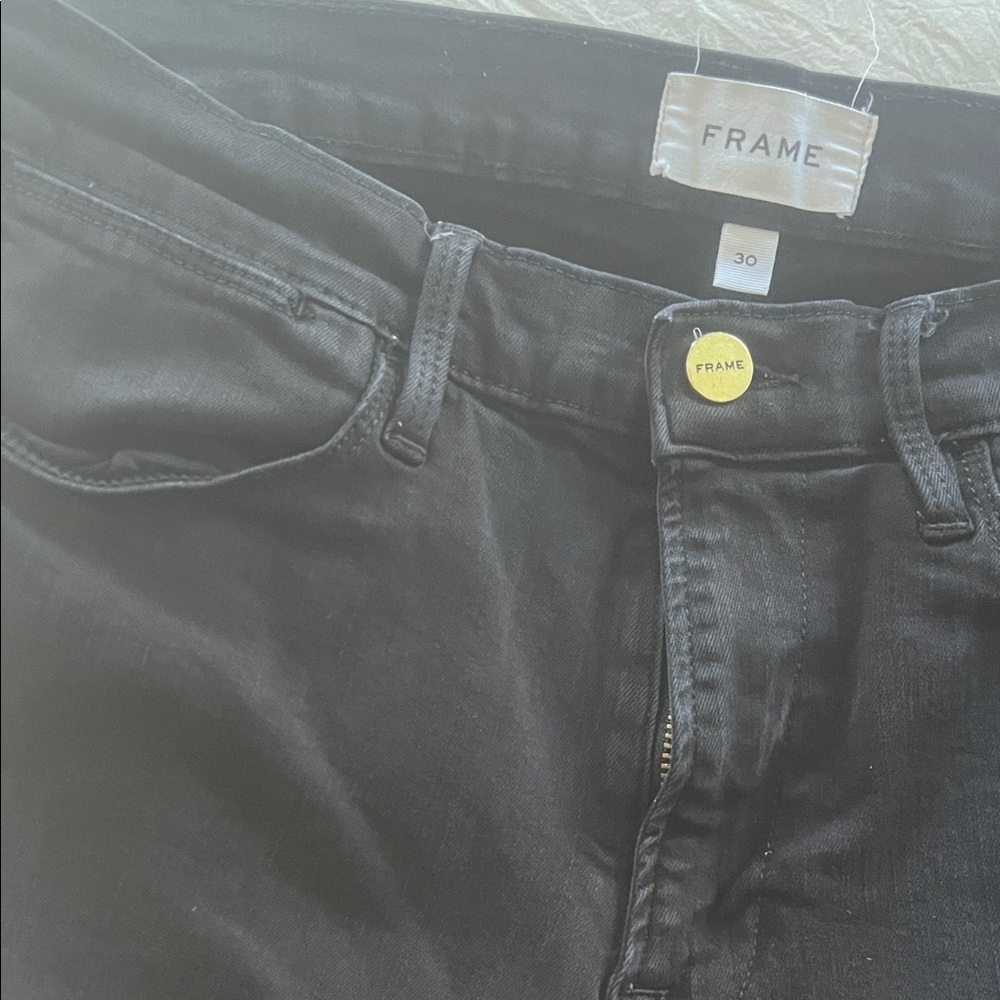 Frame Denim Classic Black Jeans